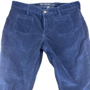Gap Baby Boot Corduroy Pants Womens 14/32R‎ Navy Blue Cotton Blend Mini Evase